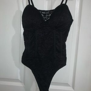 Black Laced Bodysuit